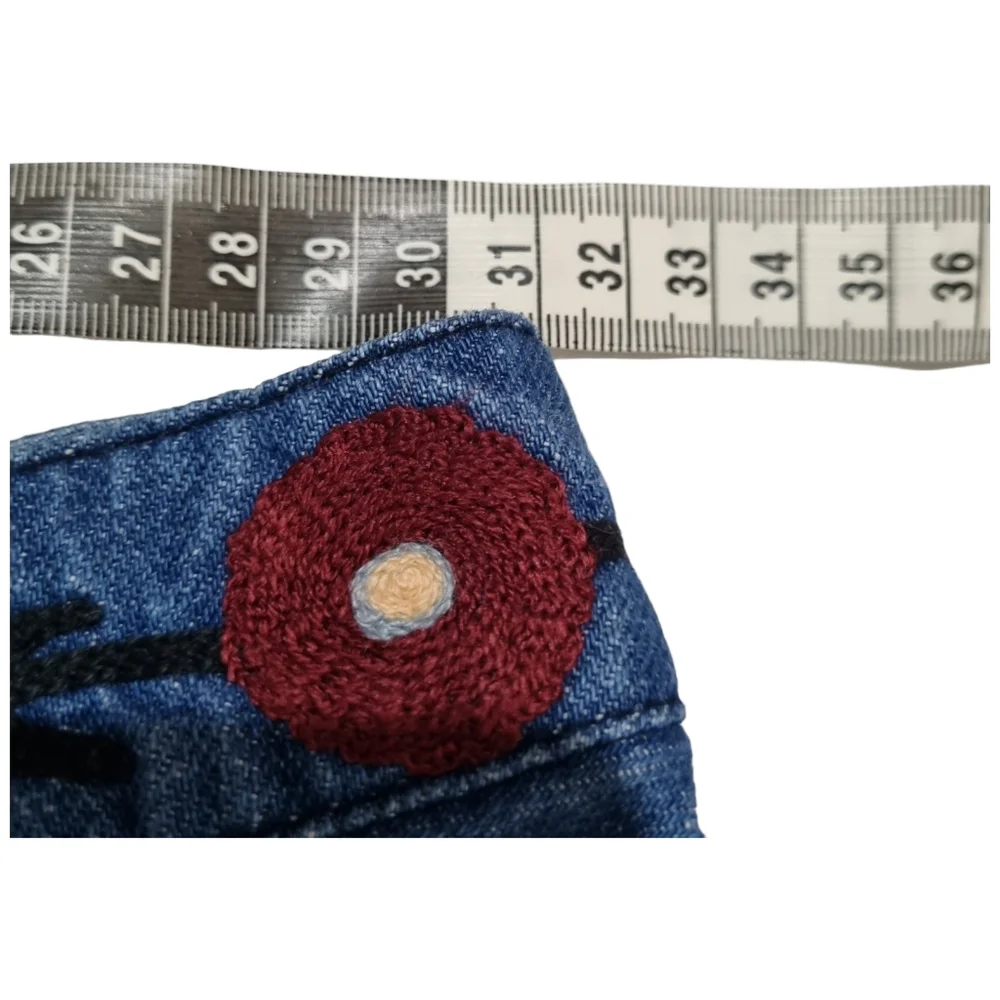 GORMAN Maxi Length Denim Skirt with Embroidery, Size 6 - Picture 5 of 8